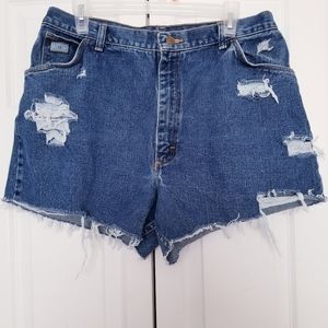 Wrangler for women high waisted distressed jeans